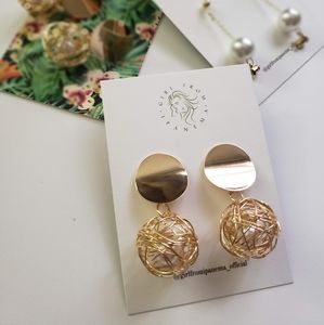 Gold Ball Earrings
